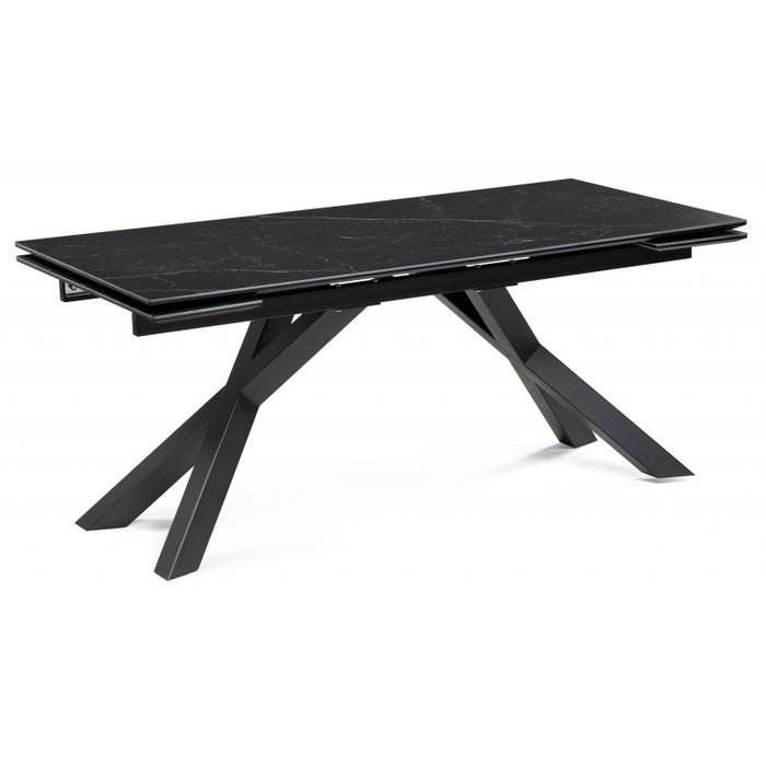 Раздвижной обеденный стол Хеме черного цвета