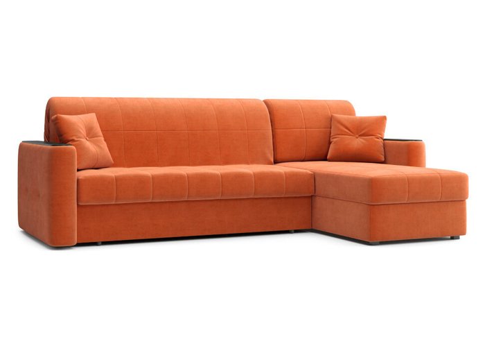 Угловой диван-кровать Ницца оранжевого цвета - купить Угловые диваны по цене 70200.0