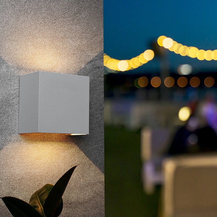Уличный настенный светильник Davos белого цвета - лучшие Настенные уличные светильники в INMYROOM