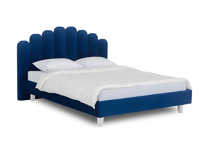 Кровать Queen Sharlotta синего цвета 160х200 - купить Кровати для спальни по цене 40770.0