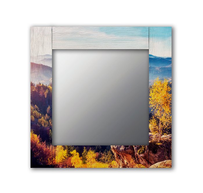 Настенное зеркало Шервуд 50х65 голубого цвета - купить Настенные зеркала по цене 13190.0