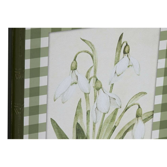 Картина Зеленый Бежевый Shabby Chic Ботанические растения 30 x 2,5 x 40 cm (4 штук) - лучшие Картины в INMYROOM