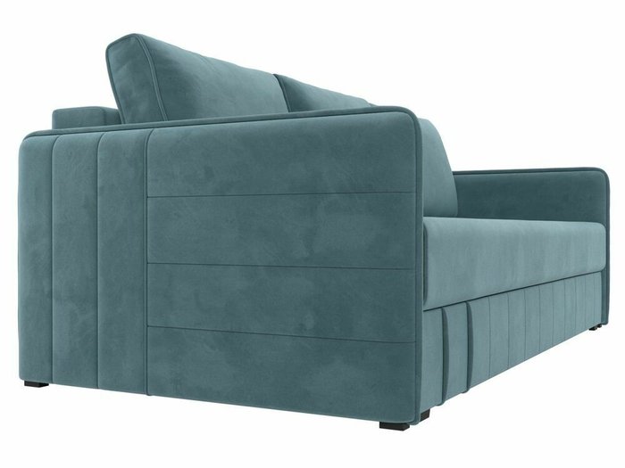 Прямой диван-кровать Слим бирюзового цвета с пружинным блоком - лучшие Прямые диваны в INMYROOM