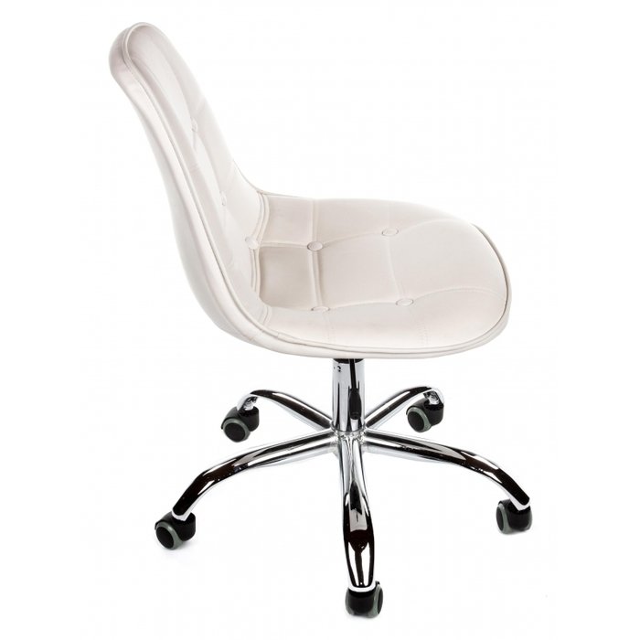 Компьютерный стул на колесах белого цвета - лучшие Офисные кресла в INMYROOM