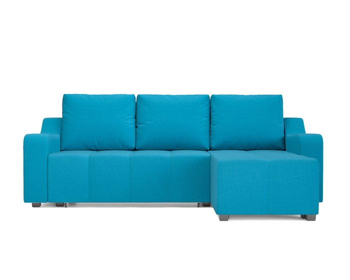 Угловой диван-кровать Берн темно-синего цвета - купить Угловые диваны по цене 41290.0