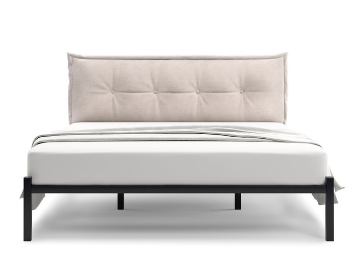 Кровать Лофт Cedrino 160х200 бежевого цвета без подъемного механизма - купить Кровати для спальни по цене 18400.0