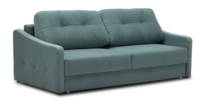 Прямой диван-кровать Сити голубого цвета