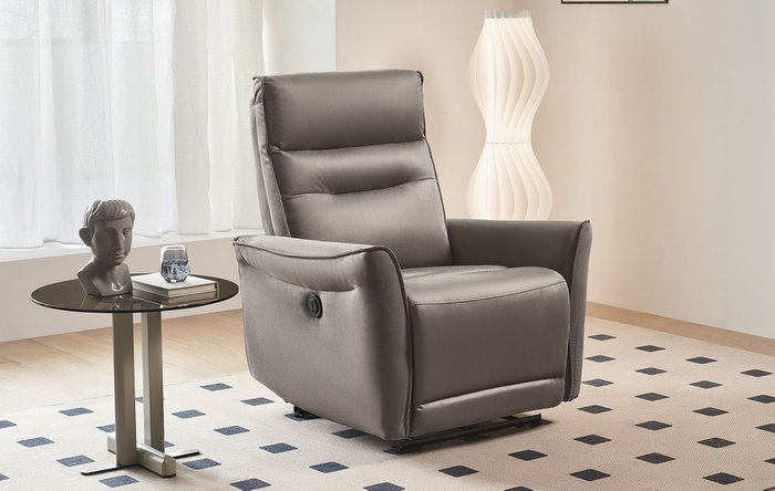 Кресло-реклайнер Bailey серо-коричневого цвета - купить Интерьерные кресла по цене 65500.0
