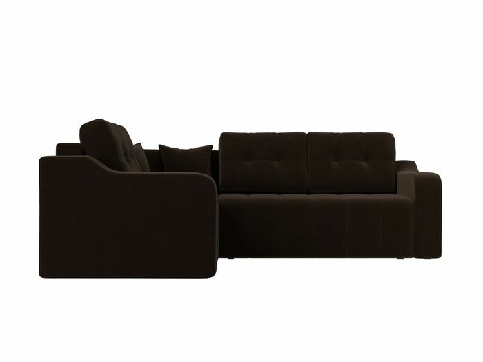 Угловой диван-кровать Кембридж коричневого цвета левый угол - купить Угловые диваны по цене 58999.0