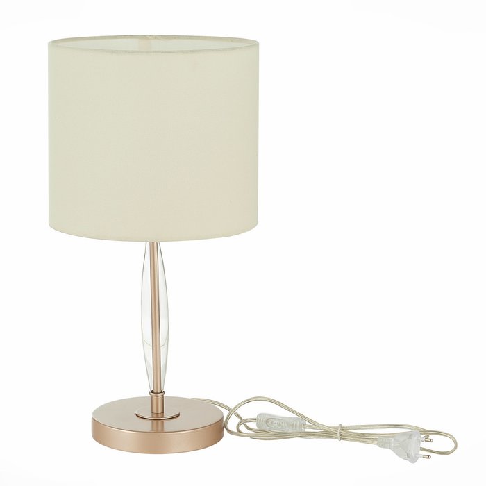Настольная лампа с бежевым абажуром - купить Настольные лампы по цене 5449.0