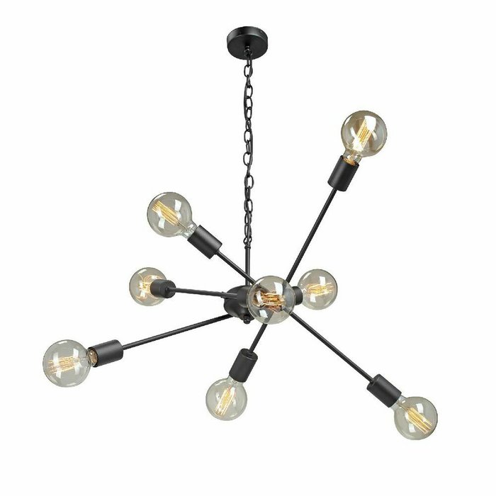 Подвесная люстра V4750-1/8 (металл, цвет черный) - лучшие Подвесные люстры в INMYROOM