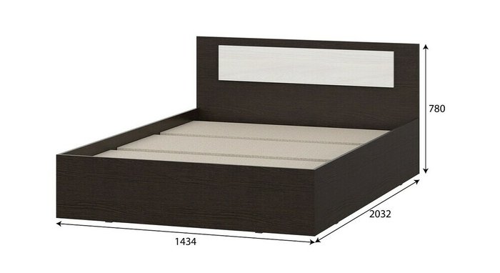 Кровать Виста 140х200 бежево-коричневого цвета - купить Кровати для спальни по цене 7789.0