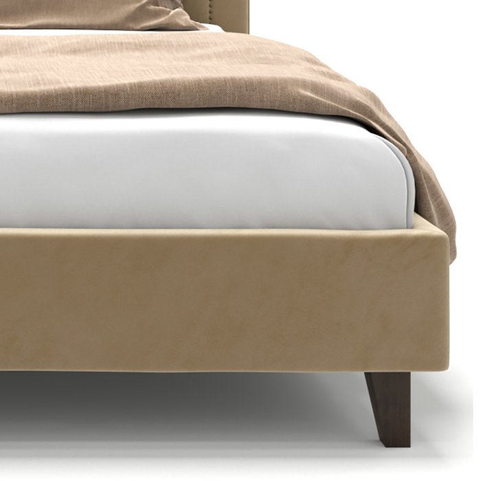 Кровать Kimberly бежевого цвета на ножках 200х200 - лучшие Кровати для спальни в INMYROOM