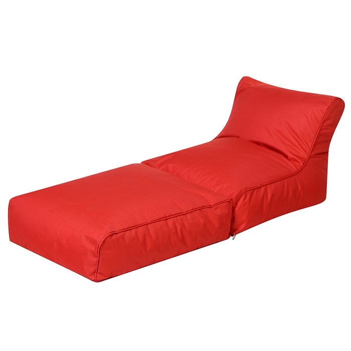 Раскладное кресло-лежак красного цвета - купить Бескаркасная мебель по цене 6590.0