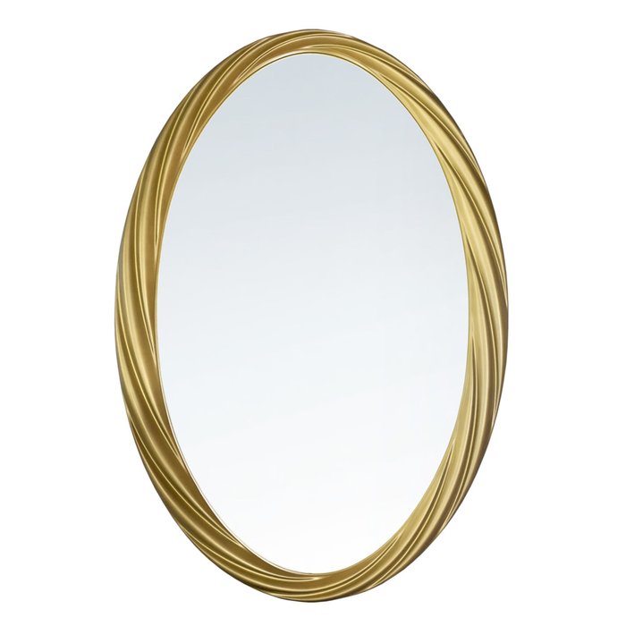 Настенное зеркало Инфинити в раме золотого цвета 80х60