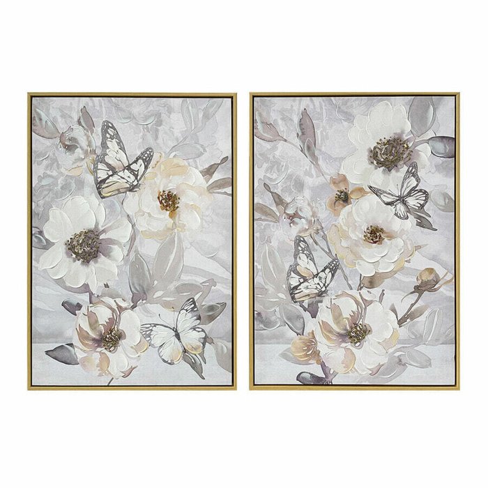 Картина Цветы (50 x 3,5 x 70 cm) (2 штук)