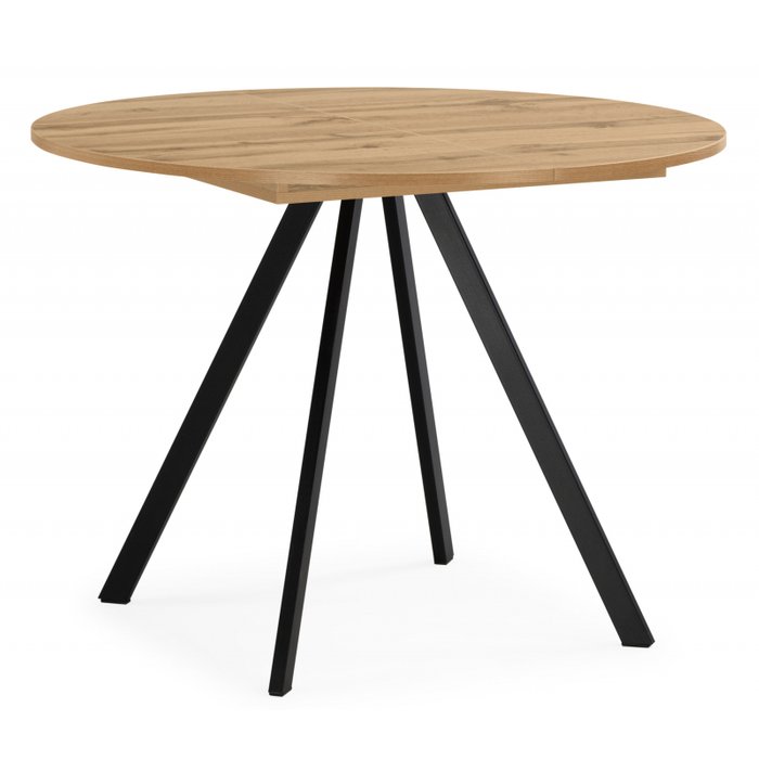 Раздвижной обеденный стол Карпер 90 черно-бежевого цвета Раздвижной обеденный стол Карпер 90 черно-бежевого цвета