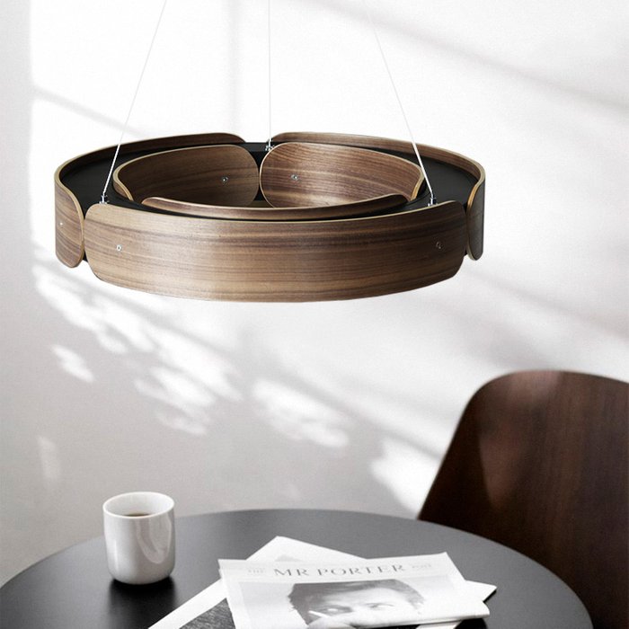 Подвесной кольцевой светильник RANGE 1 D70 Red wood - купить Подвесные люстры по цене 60670.0