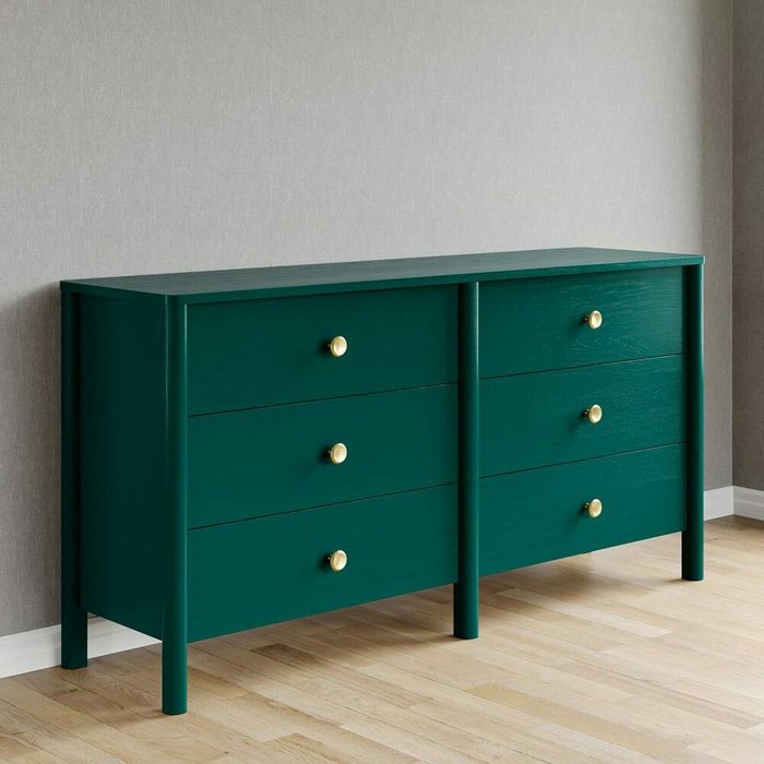 Комод Bergen BG005 изумрудного цвета - купить Комоды по цене 159300.0 Комод Bergen BG005 изумрудного цвета - купить Комоды по цене 159300.0