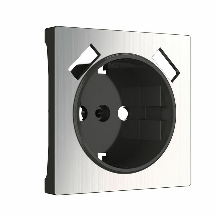 Накладка для USB розетки глянцевый никель W1179502 Накладка для USB розетки глянцевый никель W1179502