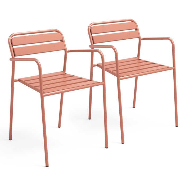 Набор из двух стульев розового цвета