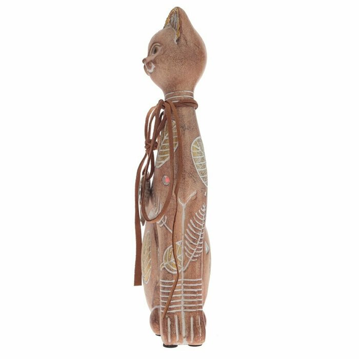 Декоративная фигурка Кошка бежевого цвета - купить Фигуры и статуэтки по цене 2333.0