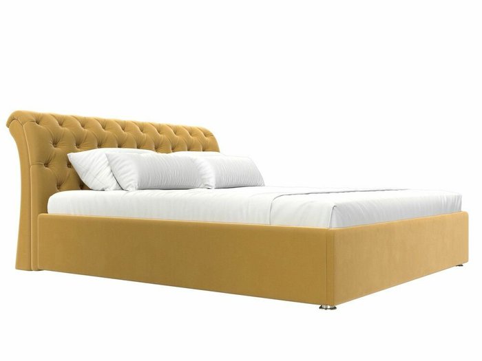 Кровать Сицилия 200х200 желтого цвета с подъемным механизмом - лучшие Кровати для спальни в INMYROOM