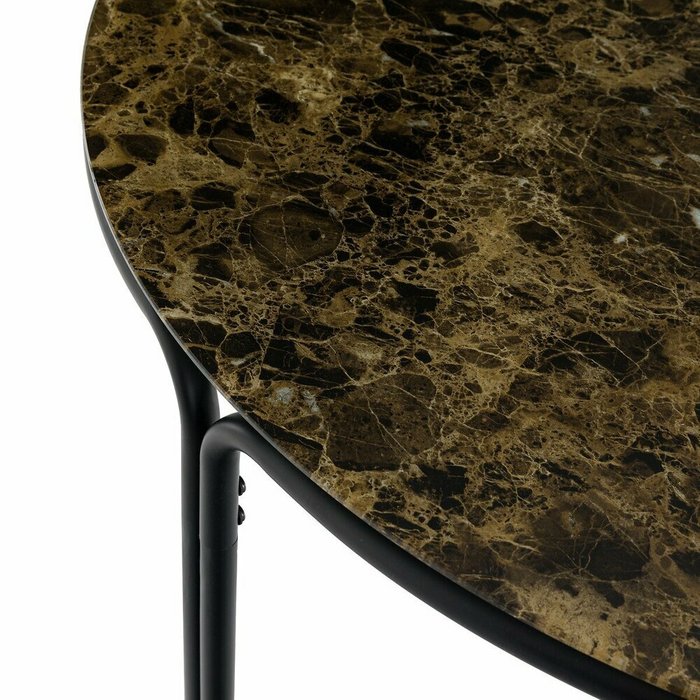 Стол обеденный с эффектом мрамора Chici черного цвета - лучшие Обеденные столы в INMYROOM