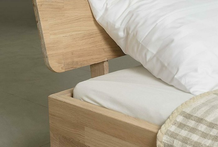 Кровать Ирвинг 160х200 цвета белёный дуб без основания - купить Кровати для спальни по цене 89984.0