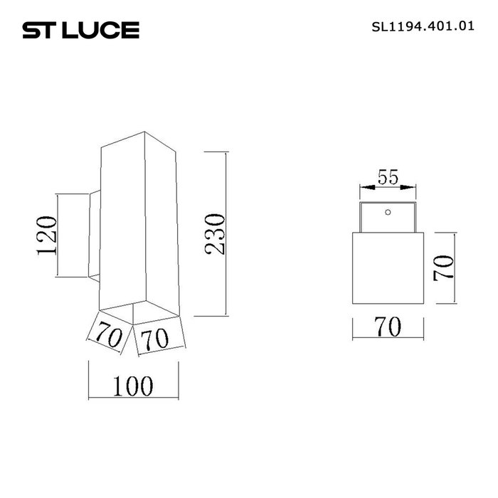 Светильник настенный ST-Luce Черный/Бежевый GU10 1*5W 4000K EARTHY - лучшие Бра и настенные светильники в INMYROOM