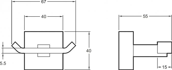 Крючок Eo цвета хром - купить Крючки по цене 7453.0