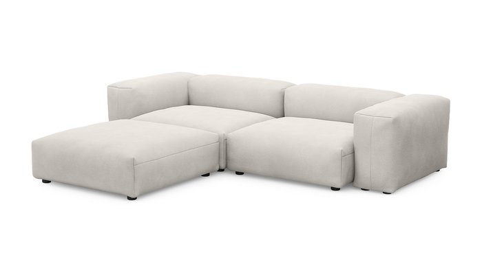 Угловой диван Фиджи молочного цвета - купить Угловые диваны по цене 78700.0
