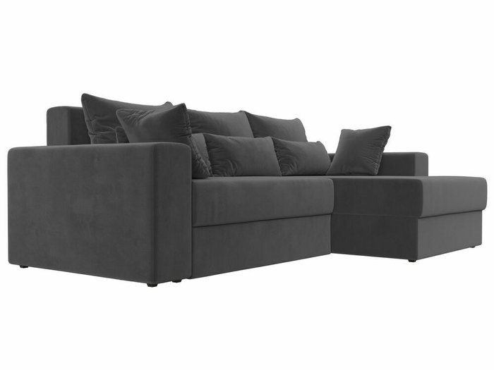 Угловой диван-кровать Майами серого цвета правый угол - лучшие Угловые диваны в INMYROOM