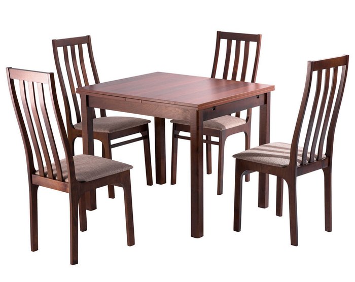Раскладной обеденный стол Франц коричневого цвета - купить Обеденные столы по цене 9991.0