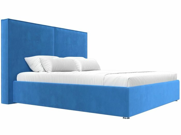 Кровать Аура 200х200 темно-голубого цвета с подъемным механизмом  - лучшие Кровати для спальни в INMYROOM