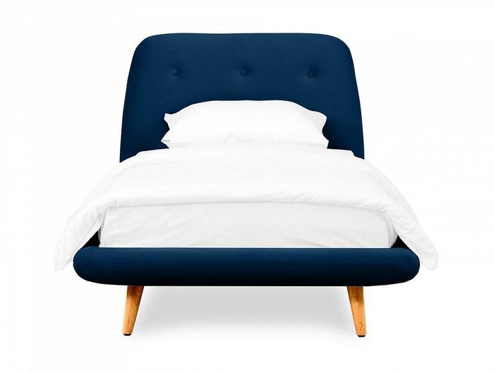 Кровать Loa 90х200 темно-синего цвета - лучшие Кровати для спальни в INMYROOM