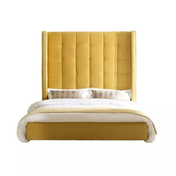 Кровать Arlo 140х200 желтого цвета