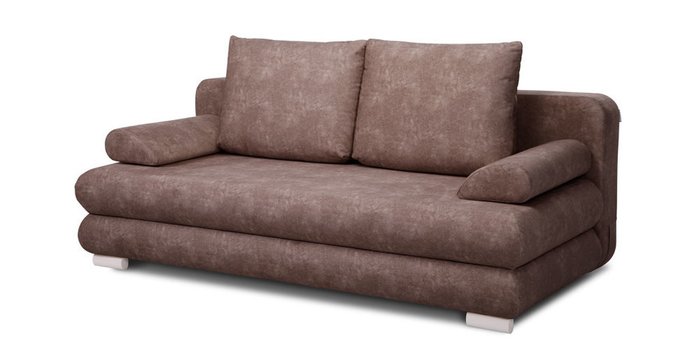 Прямой диван-кровать Фабио коричневого цвета - купить Прямые диваны по цене 64644.0