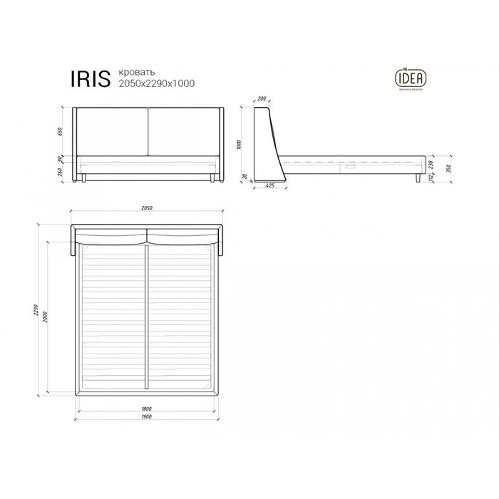 Кровать Iris 180х200 зеленого цвета - лучшие Кровати для спальни в INMYROOM