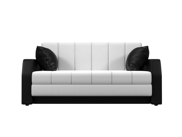 Прямой диван-кровать Малютка черно-белого цвета (экокожа) - купить Прямые диваны по цене 34990.0