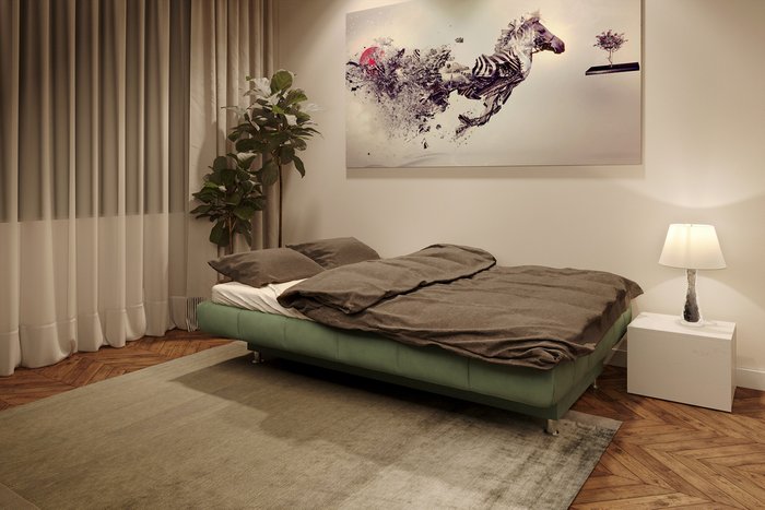 Диван-кровать Юта мятного цвета - лучшие Прямые диваны в INMYROOM