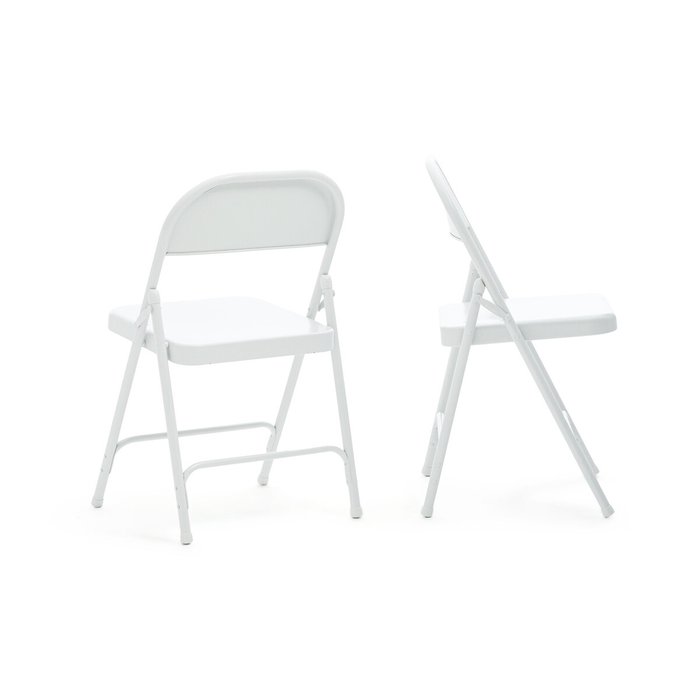 Комплект из двух стульев складных Peseta белого цвета - купить Обеденные стулья по цене 7414.0
