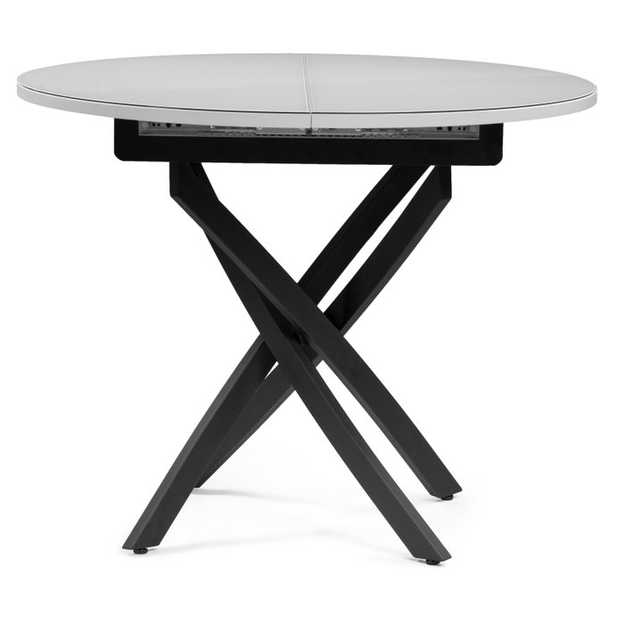 Раскладной обеденный стол Лауриц с белой столешницей  - купить Обеденные столы по цене 20180.0