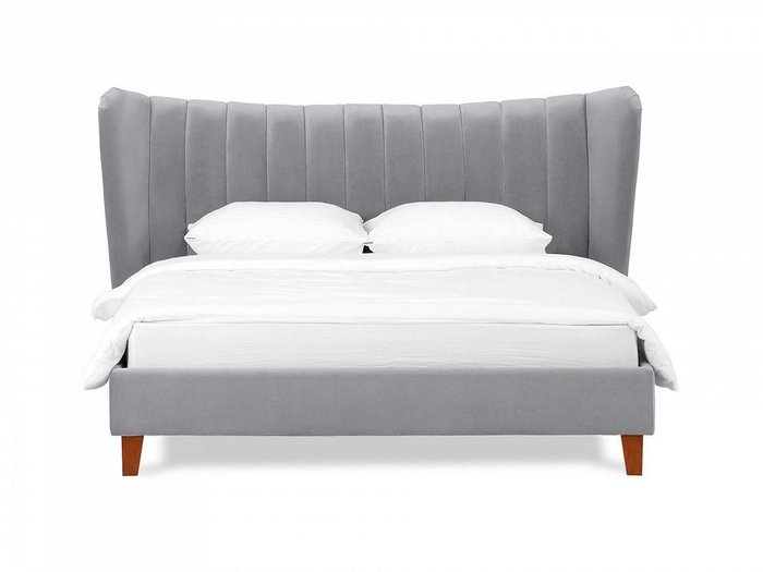 Кровать Queen II Agata L 160х200 серого цвета - купить Кровати для спальни по цене 71640.0