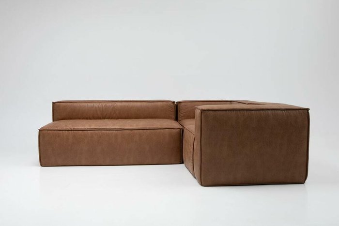 Угловой модульный диван Комби коричневого цвета - лучшие Бескаркасная мебель в INMYROOM