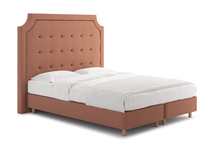 Кровать Elysium 160х200 терракотового цвета с двумя основаниями