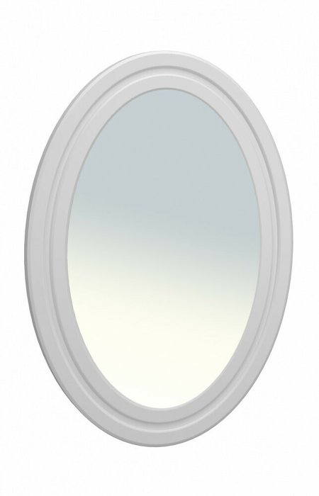 Зеркало настенное Монблан овальное в раме белого цвета