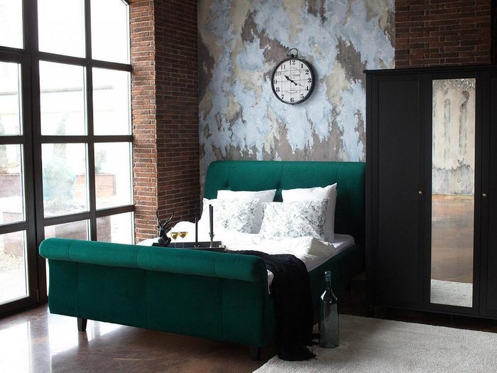Кровать Lounge красного цвета 160x200 - лучшие Кровати для спальни в INMYROOM