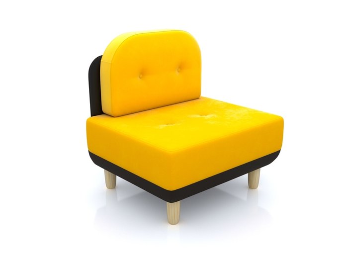 Кресло Торли желтого цвета