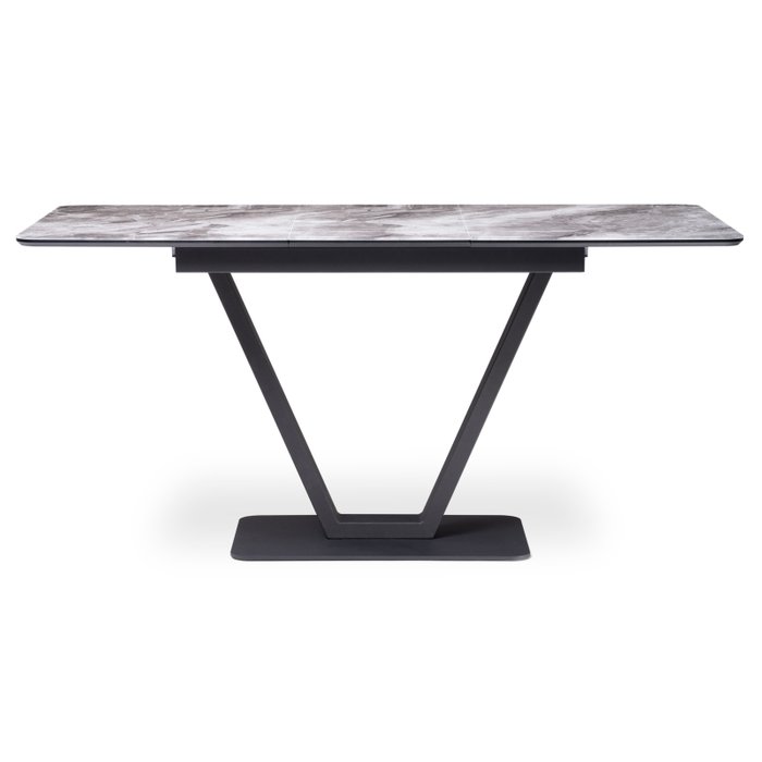 Раздвижной обеденный стол Бугун черно-серого цвета  - лучшие Обеденные столы в INMYROOM
